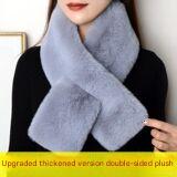 Faux fur long scarf in mocha colour