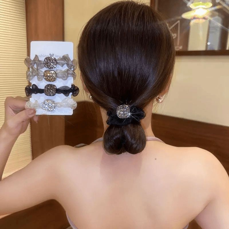 Elegant black elastic headband for women