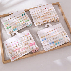 Geometric stud earrings in stylish settings