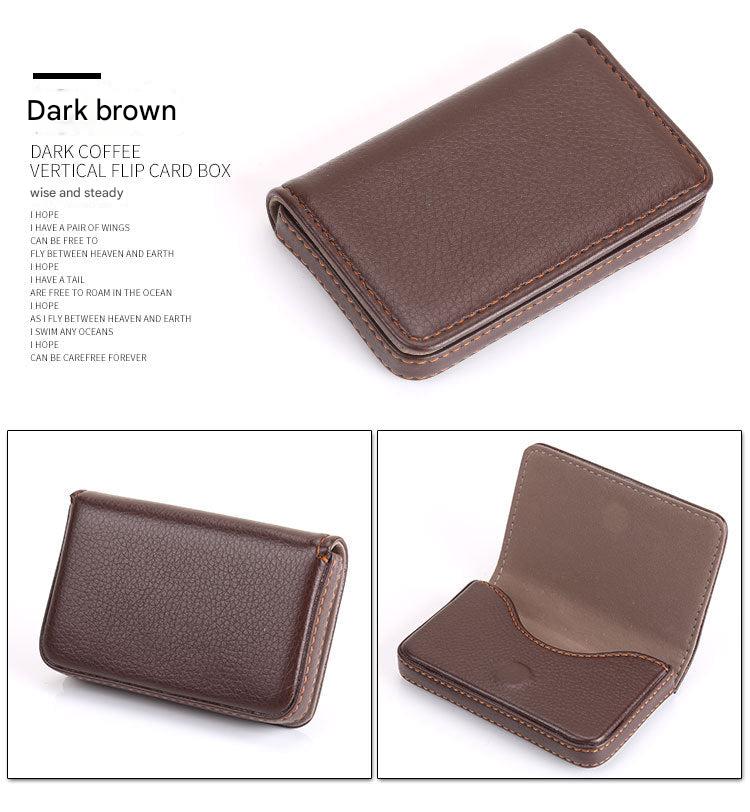 Elegant business card holder with magnetic closure