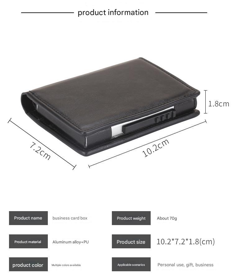 Men's aluminium wallet with secure features