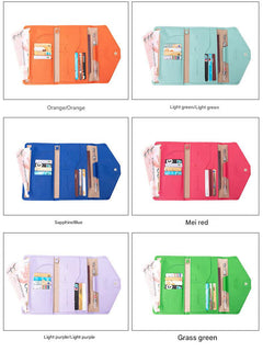 Dark green RFID passport holder for travel