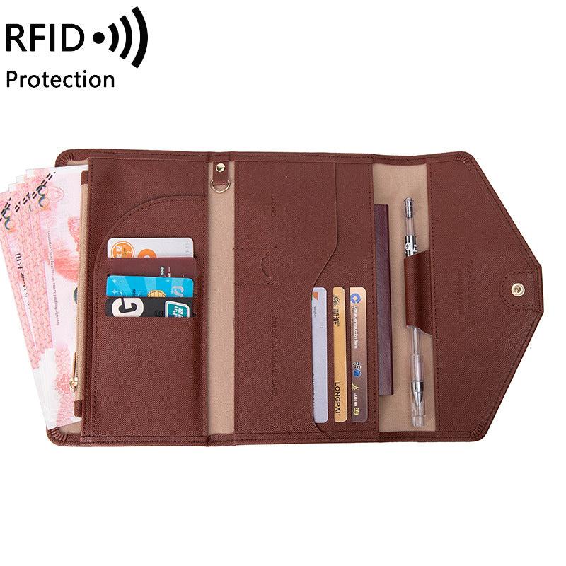 Light green multifunctional travel document holder