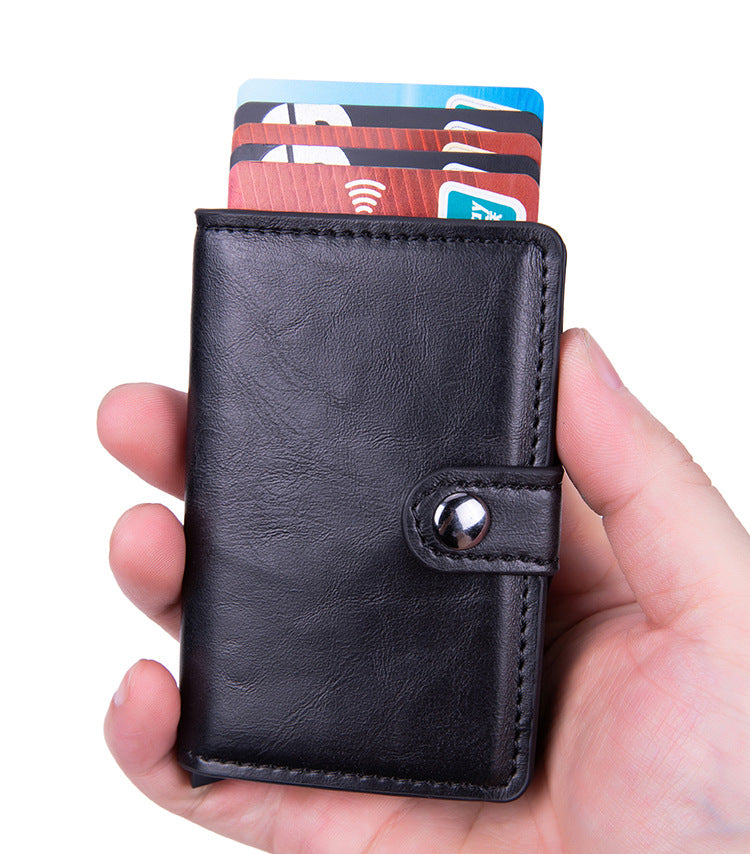 PU card holder in carbon fiber pattern