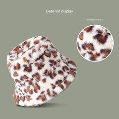 stylish leopard print hat on display