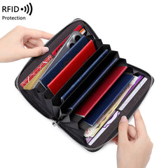 Stylish zipped leather wallet design in multiple colours