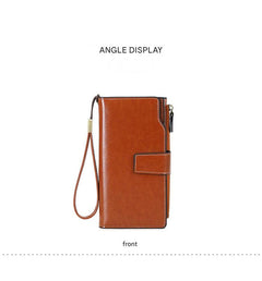 Elegant RFID Blocking Clutch Purse in Peacock Blue