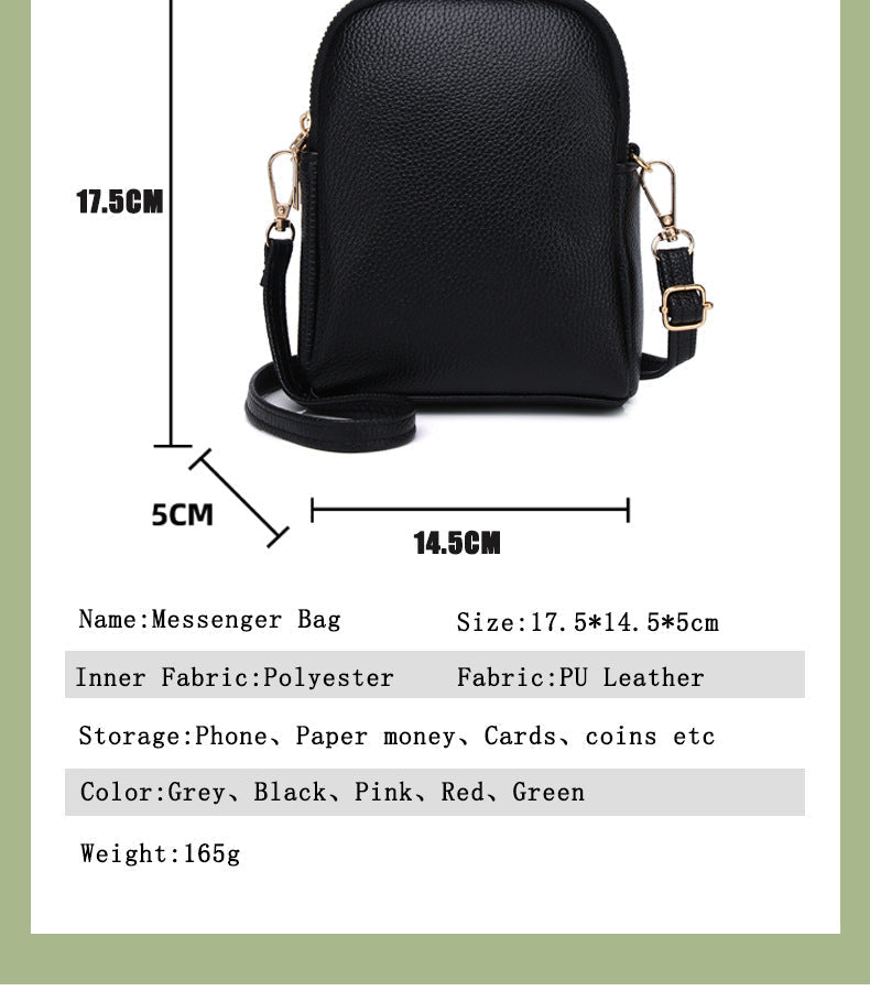 Chic Color-Block Mini Round Bag with dimensions shown