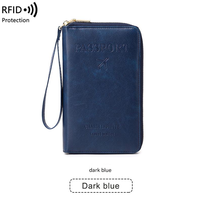 RFID passport holder with compartments