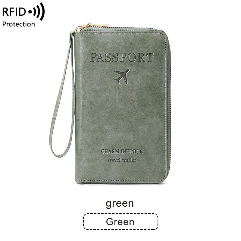 RFID passport holder in brown
