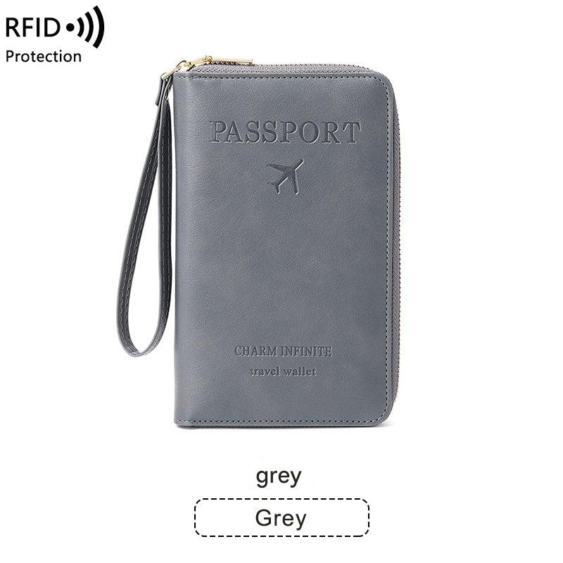 RFID passport holder in black