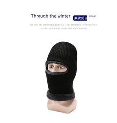 Full view of unisex knitted winter beanie