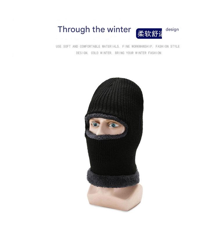 Full view of unisex knitted winter beanie