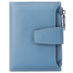 Compact multi-functional leather wallet with RFID protection