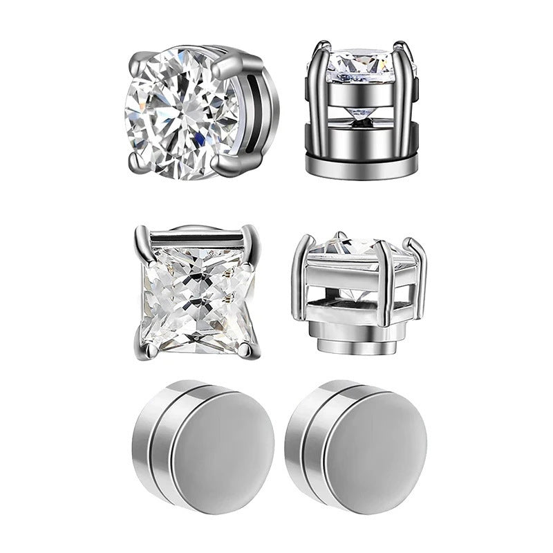 Stylish stainless steel magnetic ear cuffs image 1