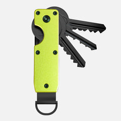 Customisable aluminium key holder in blue