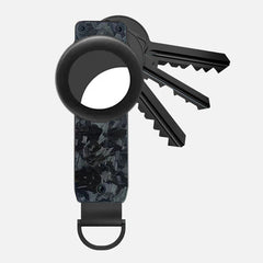 Personalised aluminium keychain key holder in black