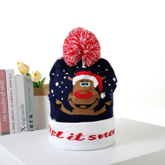 vibrant knit Christmas hat
