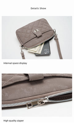 Image of stylish women's phone crossbody bag in black
