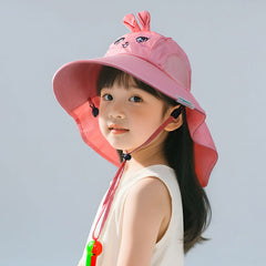 Blue shark kids' fisherman hat for sun protection