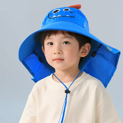 Adjustable children's sun hat with colourful print