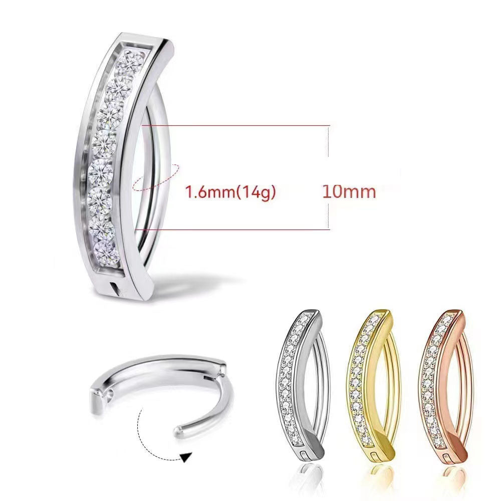Elegant gold navel ring style image 4