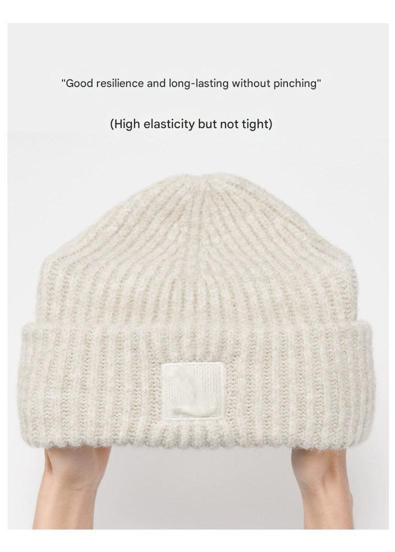 Classic black knit beanie accessory for women
