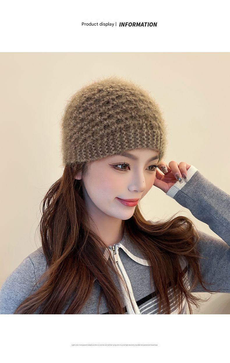 Burgundy winter ear warmer for women