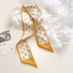 close-up of multi-functional yellow scarf