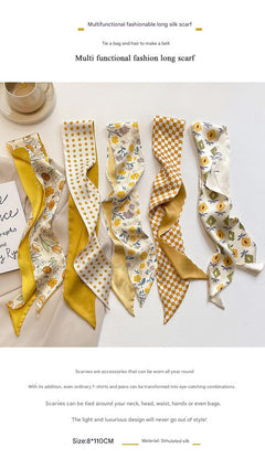 colourful floral scarf spread out