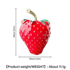 Close-up of Vintage Strawberry Brooch Design