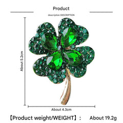Clover design brooch in casual setting