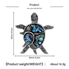 Blue turtle brooch highlighting quality style