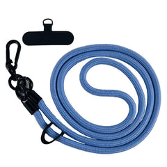 Universal 8mm Thick Woven Phone Lanyard in blue colour