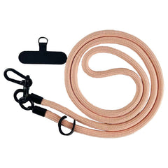 Universal 8mm Thick Woven Phone Lanyard shown in black
