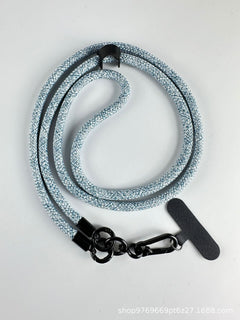 Close-up of nylon phone lanyard design