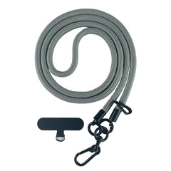 Universal 8mm Thick Woven Phone Lanyard shown in black