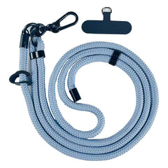 Universal 8mm Thick Woven Phone Lanyard shown in black