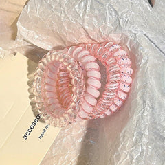 Set of 4 colourful hair ties packaging