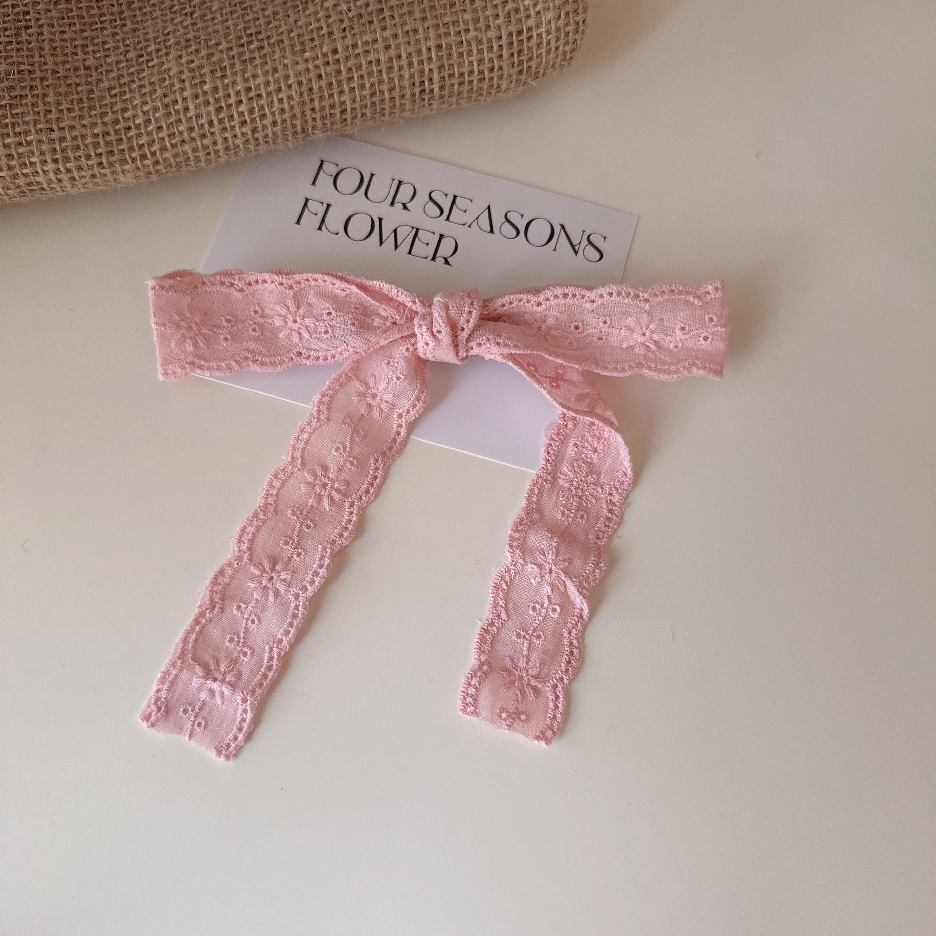 Handmade yellow bow hair clip for kids