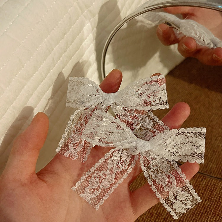Versatile black bow hair clip for girls