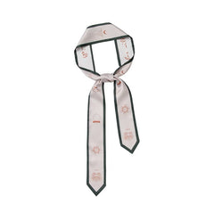 Zodiac sign silk scarf folded neatly