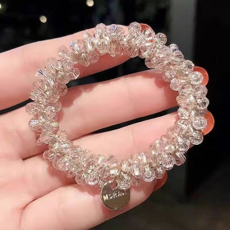 Chic Korean Pearl Hair Tie Bracelet Image 1