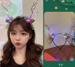 Light-Up Reindeer Antler Headband image 2