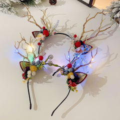 Light-Up Reindeer Antler Headband image 2