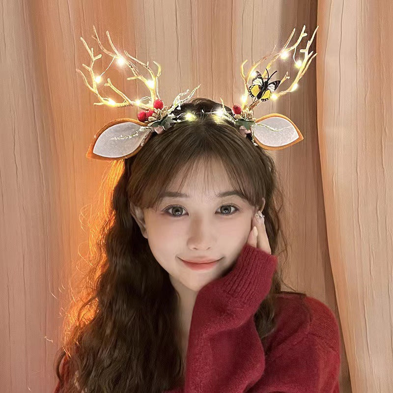 Light-Up Reindeer Antler Headband image 3