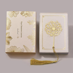 Bookmark elegantly placed with reading materials