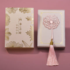 Bookmark elegantly placed with reading materials