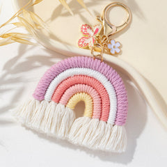 Vibrant Multi-Colour Butterfly Flower Keychain Pendant Image 10