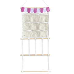 Close up of headband and hair tie organiser with bows